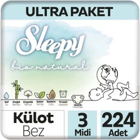 Sleepy Bio Natural No:3 Midi 224 Adet Külot Bebek Bezi