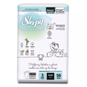 Sleepy Bio Natural No:3 Midi 56 Adet Bebek Bezi