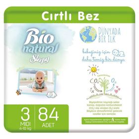 Sleepy Bio Natural No:3 Midi 84 Adet Bebek Bezi