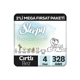 Sleepy Bio Natural No:4 Maxi 328 Adet Bebek Bezi