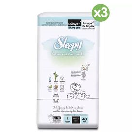 Sleepy Bio Natural No:5 Junior 120 Adet Külot Bebek Bezi