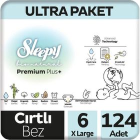 Sleepy Bio Natural No:6 XLarge 124 Adet Bebek Bezi