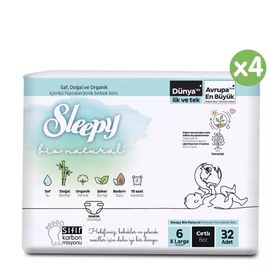 Sleepy Bio Natural No:6 XLarge 128 Adet Bebek Bezi
