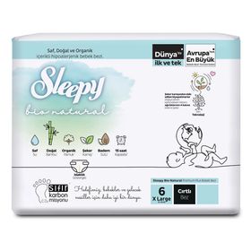 Sleepy Bio Natural No:6 XLarge 400 Adet Bebek Bezi