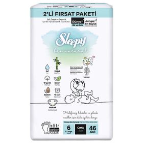 Sleepy Bio Natural No:6 XLarge 46 Adet Bebek Bezi