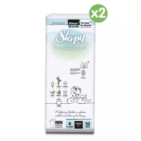 Sleepy Bio Natural No:6 XLarge 64 Adet Külot Bebek Bezi