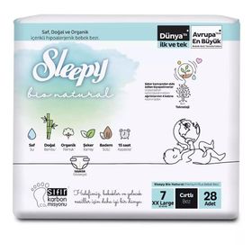 Sleepy Bio Natural No:7 XXLarge 28 Adet Bebek Bezi