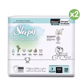 Sleepy Bio Natural No:7 XXLarge 56 Adet Bebek Bezi