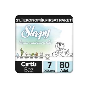 Sleepy Bio Natural No:7 XXLarge 80 Adet Bebek Bezi