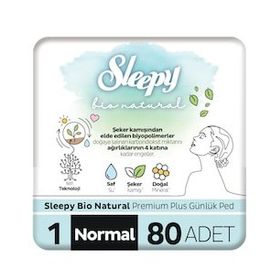 Sleepy Bio Natural Premium Plus 1 Normal 80'li Hijyenik Ped
