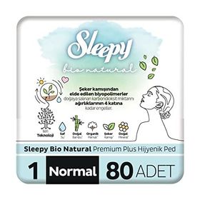 Sleepy Bio Natural Premium Plus 1 Normal 80'li Hijyenik Ped