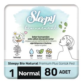 Sleepy Bio Natural Premium Plus 1 Normal 80'li Hijyenik Ped