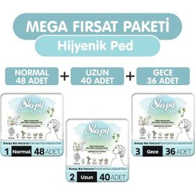 Sleepy Bio Natural Premium Plus 124'lı Mega Hijyenik Ped