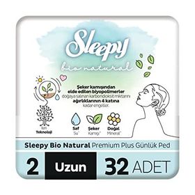 Sleepy Bio Natural Premium Plus 32 Adet Günlük Uzun Ped