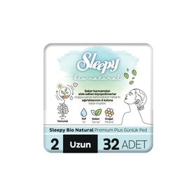 Sleepy Bio Natural Premium Plus 32 Adet Günlük Uzun Ped