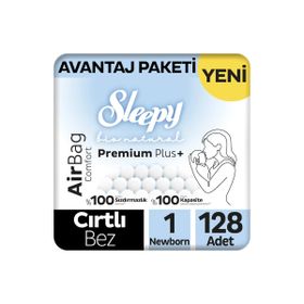 Sleepy Bio Natural Premium Plus Airbag Comfort No:1 Yenidoğan 128 Adet Bebek Bezi