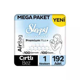 Sleepy Bio Natural Premium Plus Airbag Comfort No:1 Yenidoğan 192 Adet Bebek Bezi