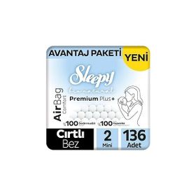 Sleepy Bio Natural Premium Plus Airbag Comfort No:2 Mini 136 Adet Bebek Bezi