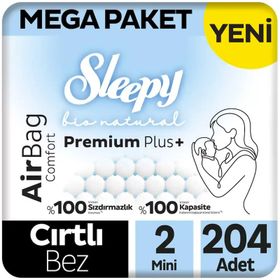 Sleepy Bio Natural Premium Plus Airbag Comfort No:2 Mini 204 Adet Bebek Bezi