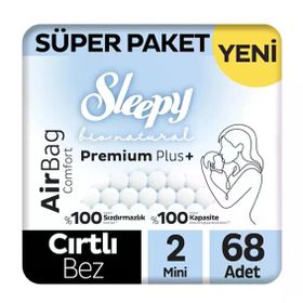 Sleepy Bio Natural Premium Plus Airbag Comfort No:2 Mini 68 Adet Bebek Bezi