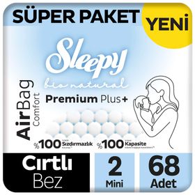 Sleepy Bio Natural Premium Plus Airbag Comfort No:2 Mini 68 Adet Bebek Bezi