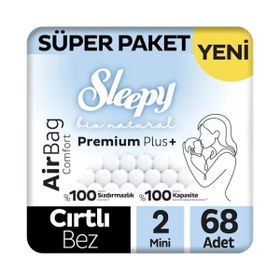 Sleepy Bio Natural Premium Plus Airbag Comfort No:2 Mini 68 Adet Bebek Bezi