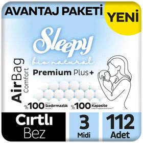 Sleepy Bio Natural Premium Plus Airbag Comfort No:3 Midi 112 Adet Bebek Bezi