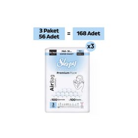 Sleepy Bio Natural Premium Plus Airbag Comfort No:3 Midi 168 Adet Bebek Bezi