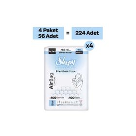 Sleepy Bio Natural Premium Plus Airbag Comfort No:3 Midi 224 Adet Bebek Bezi