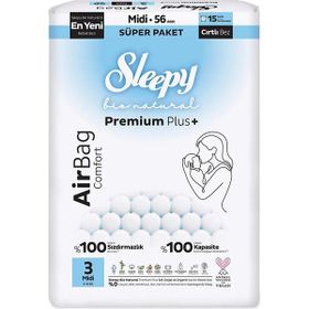 Sleepy Bio Natural Premium Plus Airbag Comfort No:3 Midi Bebek Bezi