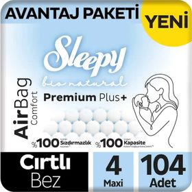 Sleepy Bio Natural Premium Plus Airbag Comfort No:4 Maxi 104 Adet Bebek Bezi