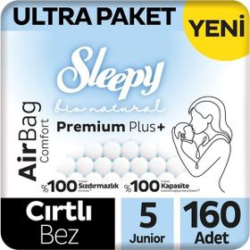 Sleepy Bio Natural Premium Plus Airbag Comfort No:5 Junior 160 Adet Bebek Bezi