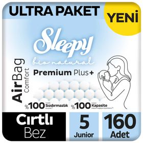 Sleepy Bio Natural Premium Plus Airbag Comfort No:5 Junior 160 Adet Bebek Bezi