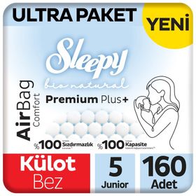 Sleepy Bio Natural Premium Plus Airbag Comfort No:5 Junior 160 Adet Külot Bebek Bezi