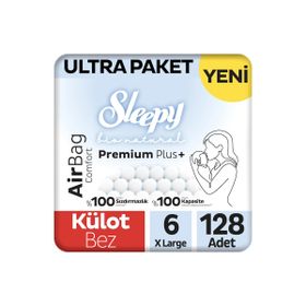 Sleepy Bio Natural Premium Plus Airbag Comfort No:6 Xlarge 128 Adet Külot Bebek Bezi