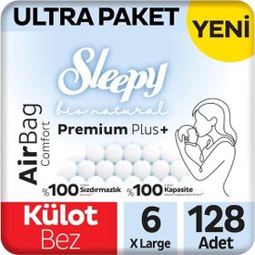 Sleepy Bio Natural Premium Plus Airbag Comfort No:6 Xlarge 128 Adet Külot Bebek Bezi