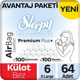 Sleepy Bio Natural Premium Plus Airbag Comfort No:6 Xlarge 64 Adet Külot Bebek Bezi
