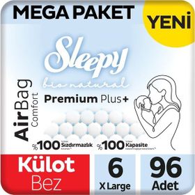 Sleepy Bio Natural Premium Plus Airbag Comfort No:6 Xlarge 96 Adet Külot Bebek Bezi