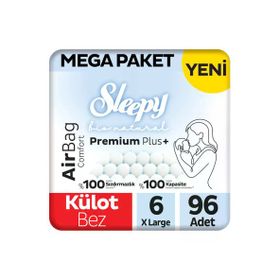 Sleepy Bio Natural Premium Plus Airbag Comfort No:6 Xlarge 96 Adet Külot Bebek Bezi