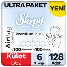 Sleepy Bio Natural Premium Plus Airbag Comfort No:6 Xlarge Külot Bebek Bezi