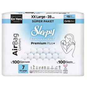 Sleepy Bio Natural Premium Plus Airbag Comfort No:7 XXLarge 28 Adet Bebek Bezi