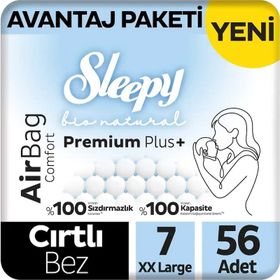 Sleepy Bio Natural Premium Plus Airbag Comfort No:7 XXLarge 56 Adet Bebek Bezi