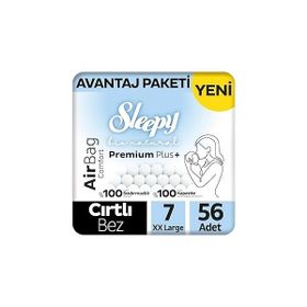 Sleepy Bio Natural Premium Plus Airbag Comfort No:7 XXLarge 56 Adet Bebek Bezi