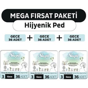 Sleepy Bio Natural Premium Plus Gece 108 Adet Hijyenik Ped