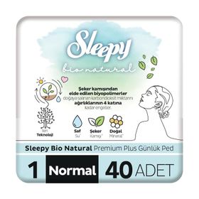 Sleepy Bio Natural Premium Plus Günlük Ped Normal 40 Adet Ped