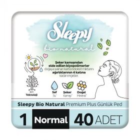 Sleepy Bio Natural Premium Plus Günlük Ped Normal 40 Adet Ped