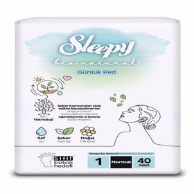 Sleepy Bio Natural Premium Plus Günlük Ped Normal 40 Adet Ped