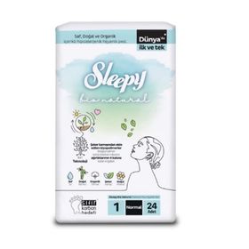 Sleepy Bio Natural Premium Plus Hijyenik 24 Adet Normal Ped