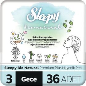 Sleepy Bio Natural Premium Plus Hijyenik 36 Adet Gece Ped
