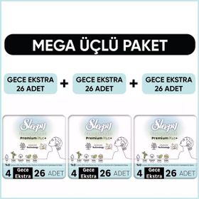 Sleepy Bio Natural Premium Plus Mega Paket Gece Extra 26x3 78 Adet Hijyenik Ped